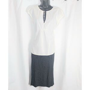 Calvin Klein neck tie short sleeve blouse size medium